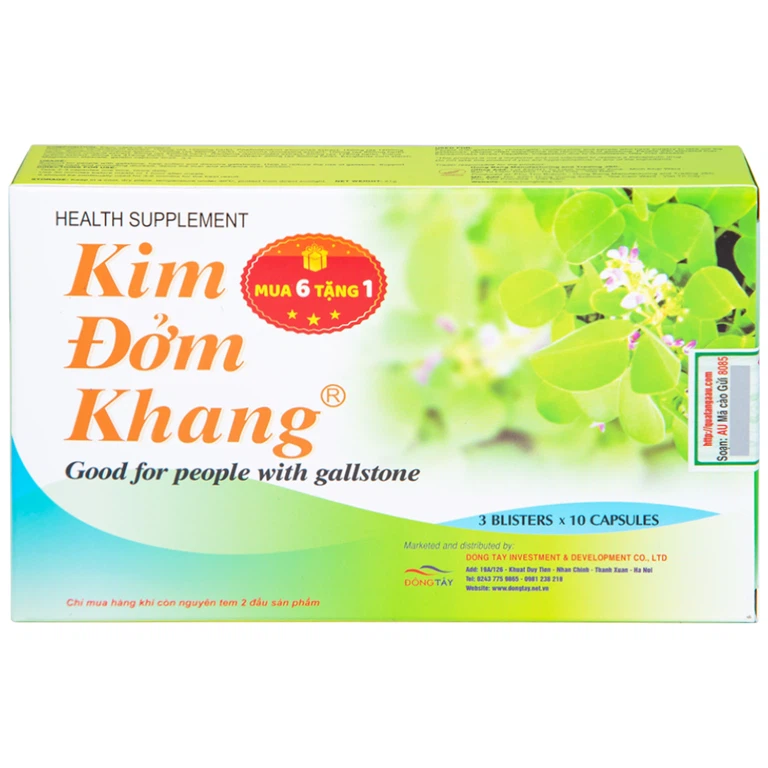 Viên uống Kim Đởm Khang Hồng Bàng hỗ trợ cho người bị sỏi mật (3 vỉ x 10 viên)