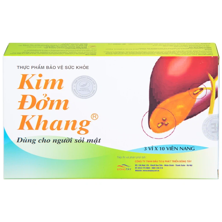 Viên uống Kim Đởm Khang Hồng Bàng hỗ trợ cho người bị sỏi mật (3 vỉ x 10 viên)
