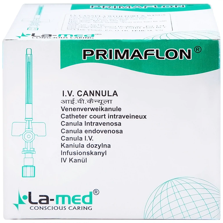 Kim tiêm tĩnh mạch 22g/25mm Primaflon Lamed hạn chế lệch vỡ vein khi dẫn truyền dịch (100 cây)