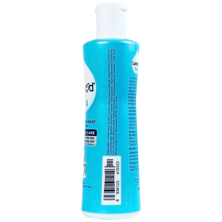 Sữa tắm gội Body And Hair Wash Gentle Care Lactacyd BB tăng cường bảo vệ làn da mỏng manh của bé (250ml)