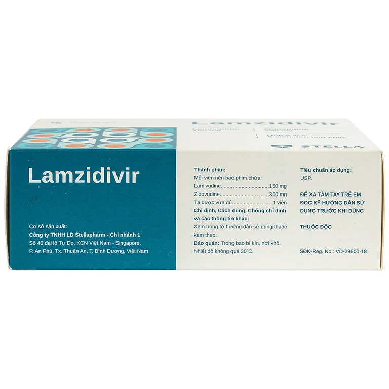 Thuốc Lamzidivir Stella hỗ trợ điều trị nhiễm HIV (5 vỉ x 6 viên)