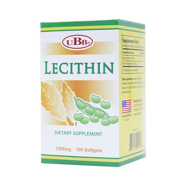 Viên uống Lecithin UBB hỗ trợ tăng chuyển hóa Cholesterol trong gan (100 viên)