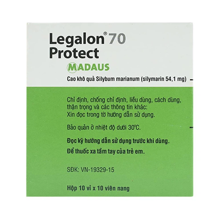 Viên nang Legalon 70 Madaus điều trị bệnh gan, nhiễm độc gan (10 vỉ x 10 viên)