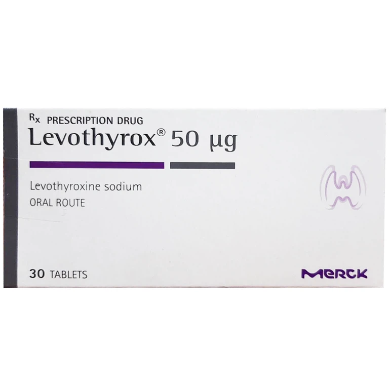 Thuốc Levothyrox 50µg Merck điều trị bướu giáp, suy giáp, ung thư giáp (3 vỉ x 10 viên)