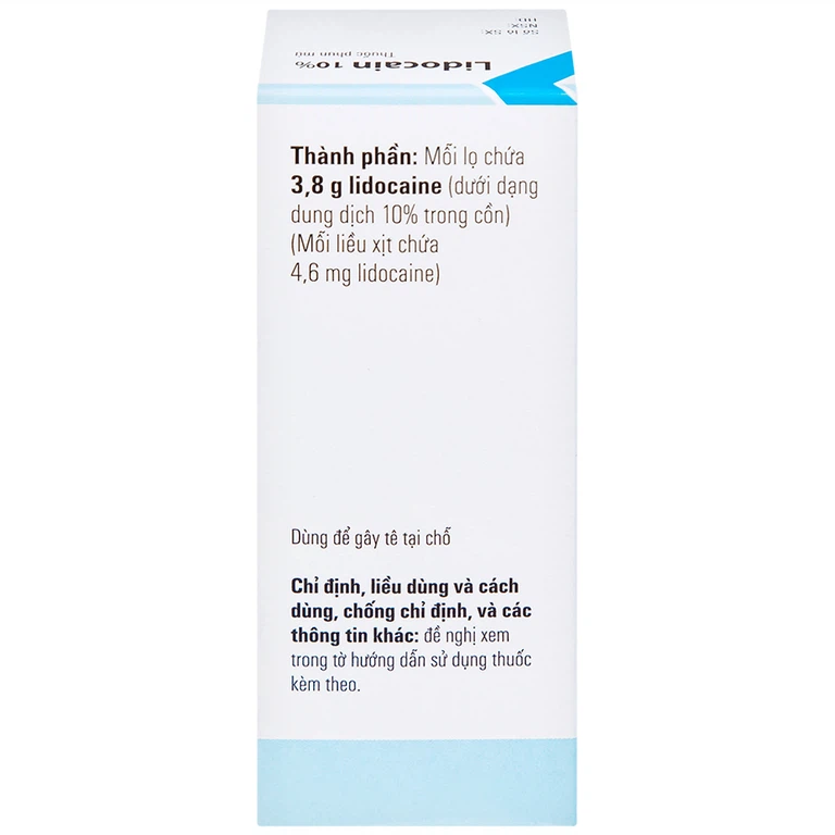 Thuốc phun mù Lidocain 10% Egis dùng trong chỉ định gây tê tại chỗ (38g)