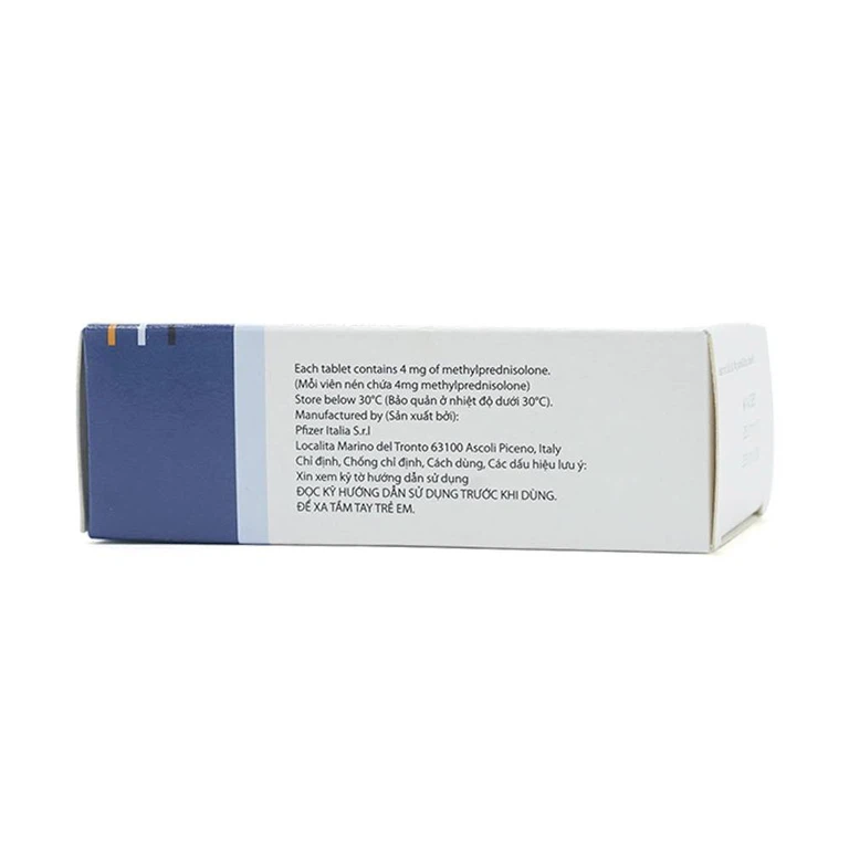 Thuốc Medrol 4mg Pfizer kháng viêm, điều trị rối loạn nội tiết, viêm tuyến giáp (3 vỉ x 10 viên)
