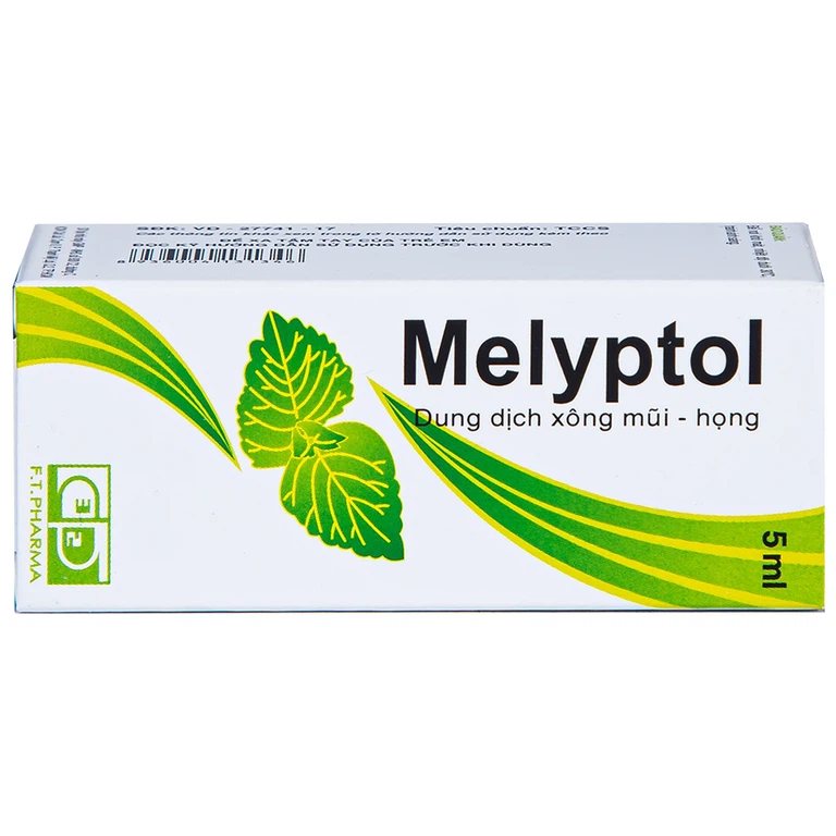 Dung dịch xông mũi họng Melyptol Dược 3-2 điều trị hỗ trợ sát khuẩn, giảm đau đường hô hấp (5ml)