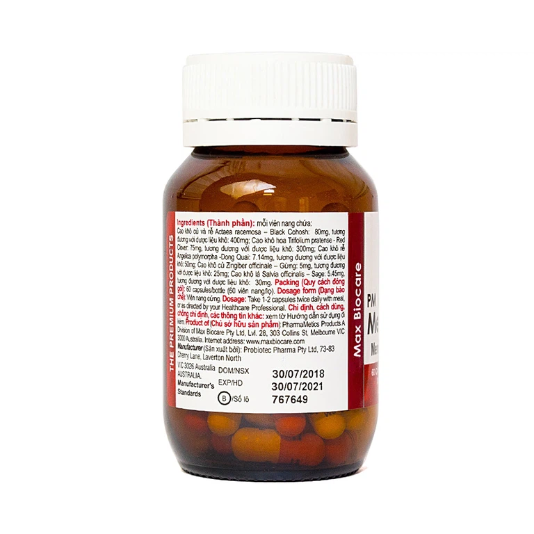 Viên nang cứng PM Meno-Care Probiotec Pharma điều trị rối loạn chu kỳ hành kinh (60 viên)