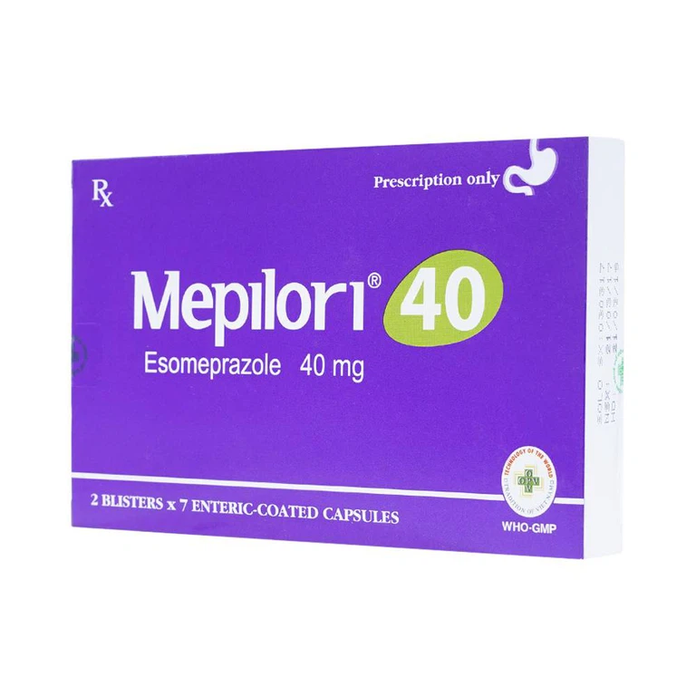 Viên nang cứng Mepilori 40 OPC điều trị bệnh trào ngược dạ dày, loét dạ dày tá tràng (2 vỉ x 7 viên)