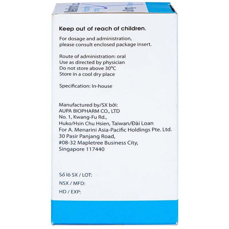 Viên nén Mestinon S.C. 60mg Menarini điều trị nhược cơ,  tắc ruột do liệt ruột và bí tiểu sau phẫu thuật (150 viên)