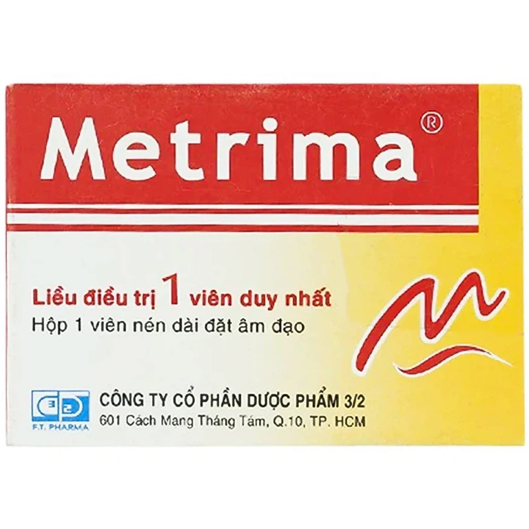 Viên đặt âm đạo Metrima Dược 3-2 điều trị nấm candida (1 vỉ x 1 viên)