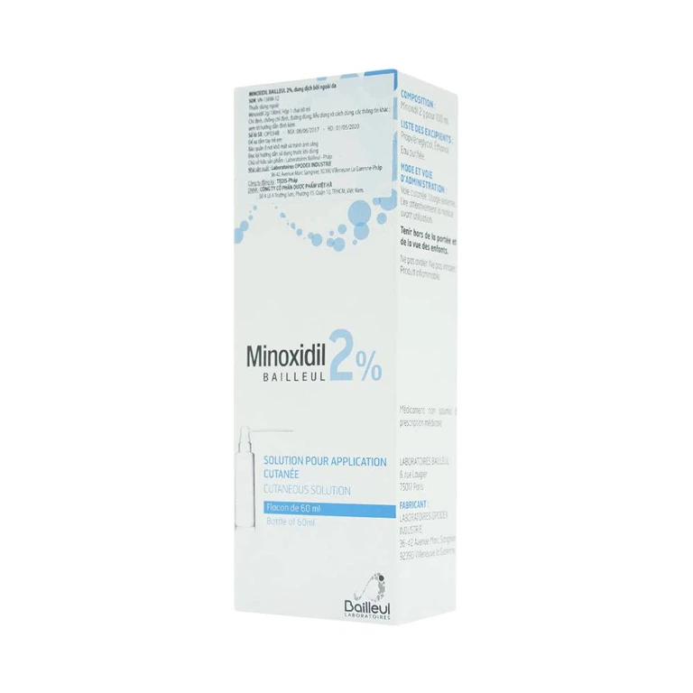 Dung dịch dùng ngoài da Minoxidil 2% Bailleul điều trị chứng rụng tóc (60ml)