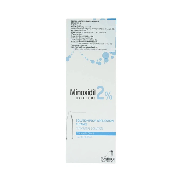 Dung dịch dùng ngoài da Minoxidil 2% Bailleul điều trị chứng rụng tóc (60ml)