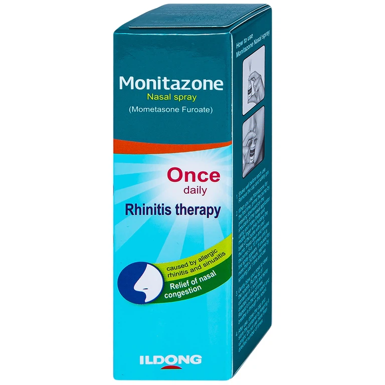 Hỗn dịch xịt mũi Monitazone Nasal Spray điều trị và phòng ngừa viêm mũi dị ứng (18ml)	