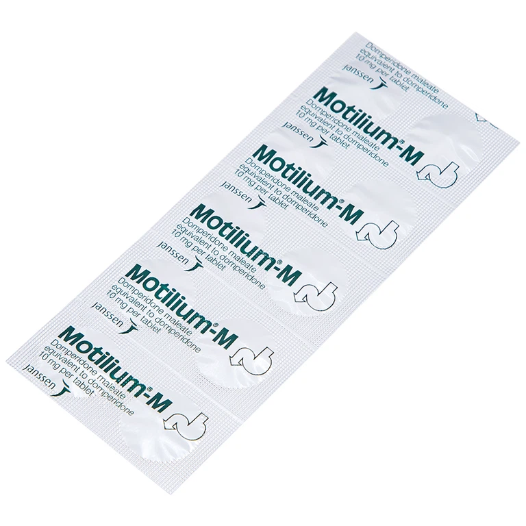 Viên nén Motilium-M Janssen điều trị triệu chứng nôn và buồn nôn (10 vỉ x 10 viên)