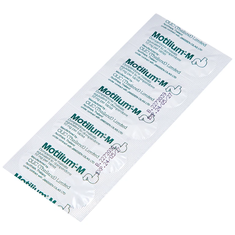 Viên nén Motilium-M Janssen điều trị triệu chứng nôn và buồn nôn (10 vỉ x 10 viên)