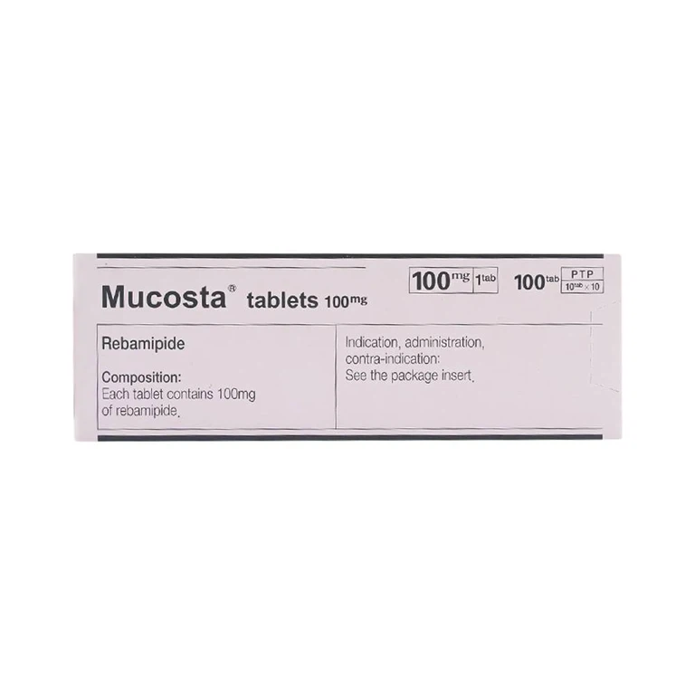 Viên nén Mucosta tablets 100mg Otsuka điều trị loét dạ dày, viêm niêm mạc dạ dày (10 vỉ x 10 viên) 