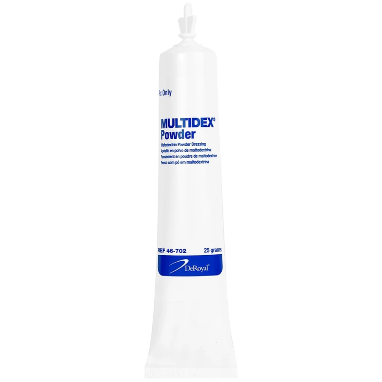 Bột Multidex 25g DeRoyal hỗ trợ điều trị viêm nhiễm da, làm lành các vết loét mãn tính