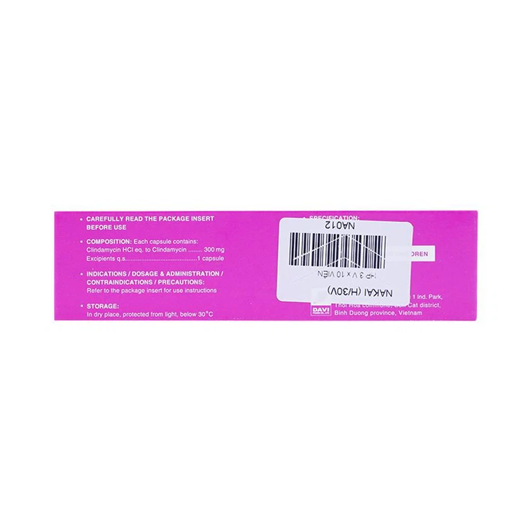 Thuốc Nakai 300mg DaViPharm điều trị các chứng nhiễm khuẩn nhạy cảm (3 vỉ x 10 viên)