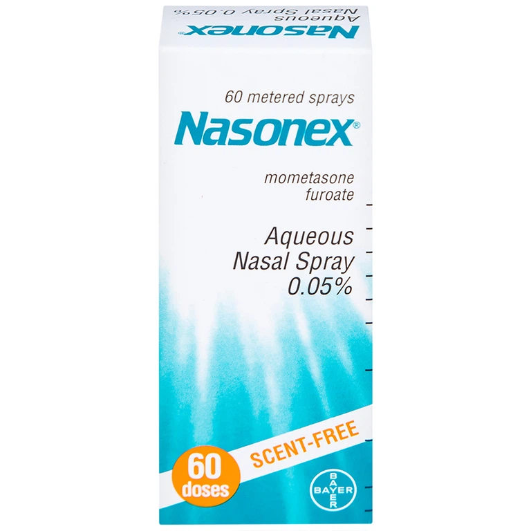 Thuốc xịt mũi Nasonex Bayer điều trị viêm mũi dị ứng (60 liều)