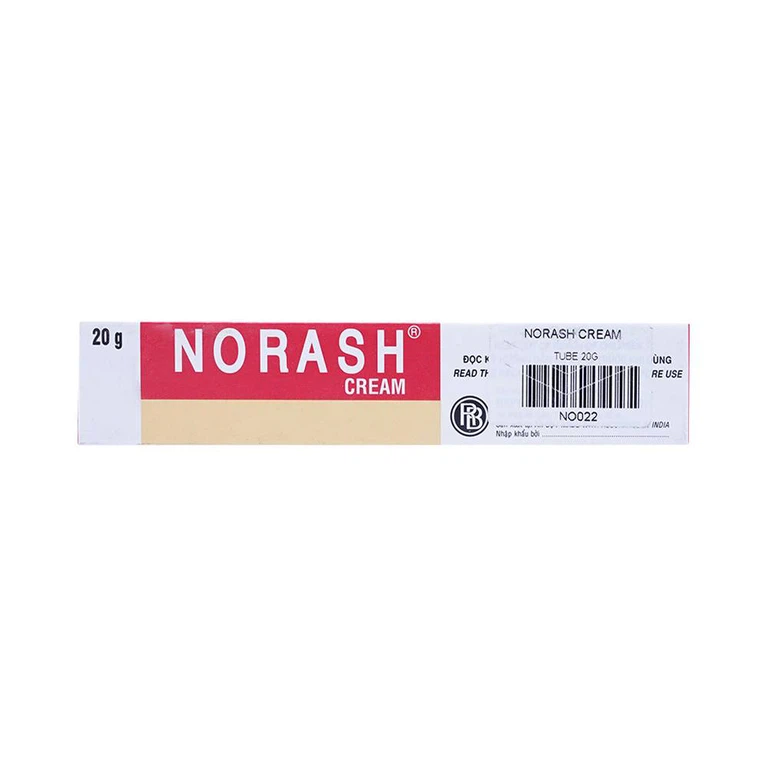 Kem bôi da Norash Raptakos điều trị viêm da tiếp xúc và kích ứng, loét do tì đè (20g)