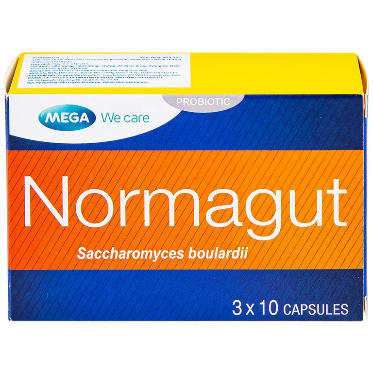Thuốc Normagut MEGA We care cân bằng hệ vi sinh đường ruột (3 vỉ x 10 viên)