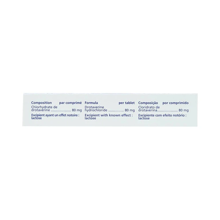 Thuốc No-Spa Forte 80mg Sanofi điều trị co thắt cơ trơn, sỏi túi mật, sỏi ống mật (2 vỉ x 10 viên)