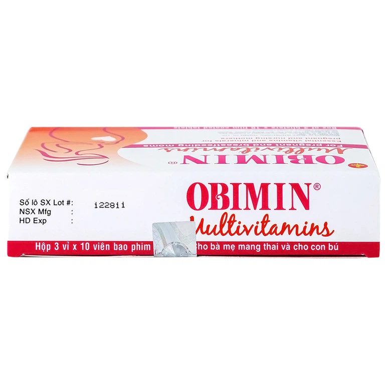 Viên nén Obimin Multivitamins United bổ sung vitamin và khoáng chất (3 vỉ x 10 viên)