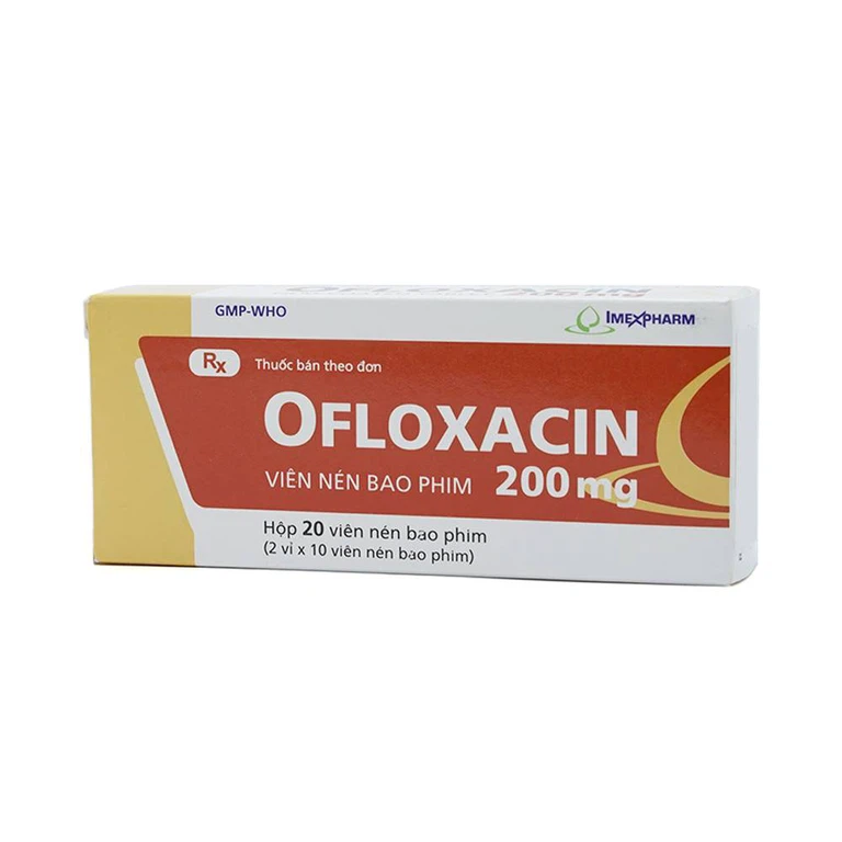Thuốc Ofloxacin 200mg Imexpharm điều trị nhiễm khuẩn (2 vỉ x 10 viên)