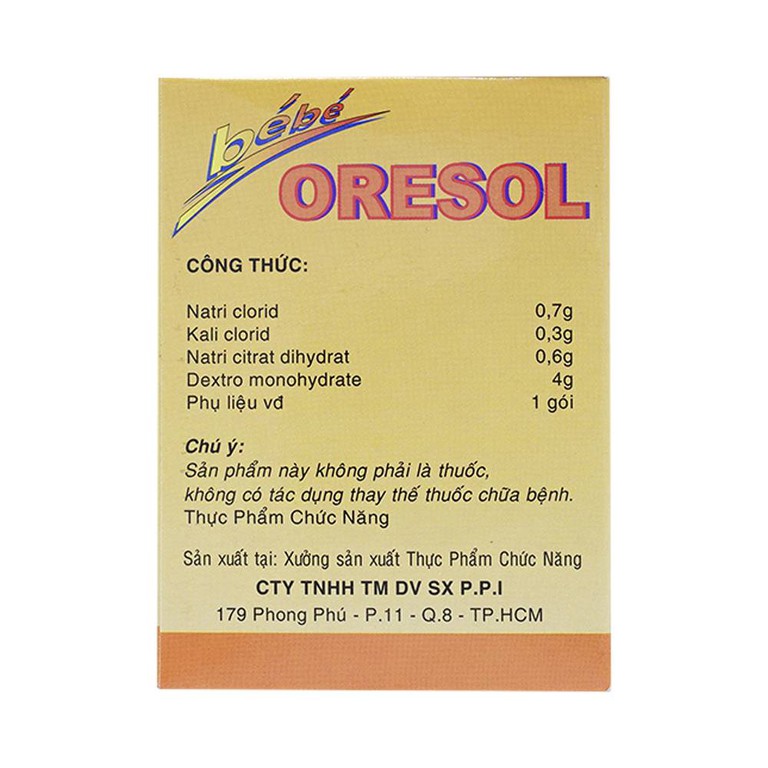 Bột pha Oresol BéBé Pharco giúp bù nước và bổ sung chất điện giải (40 gói x 5.6g)