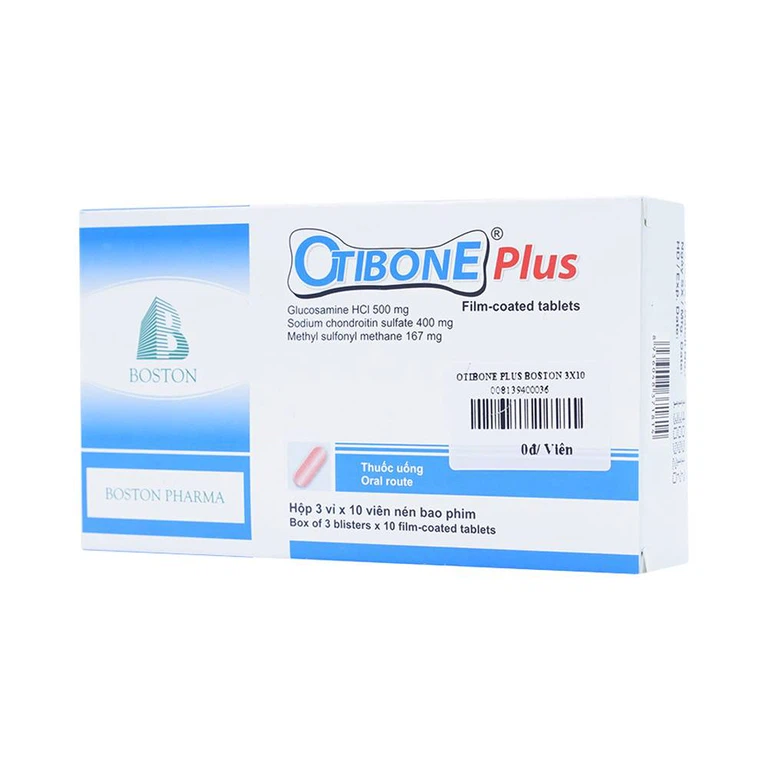 Thuốc Otibone Plus Boston giảm các triệu chứng của thoái hóa khớp gối (3 vỉ x 10 viên)