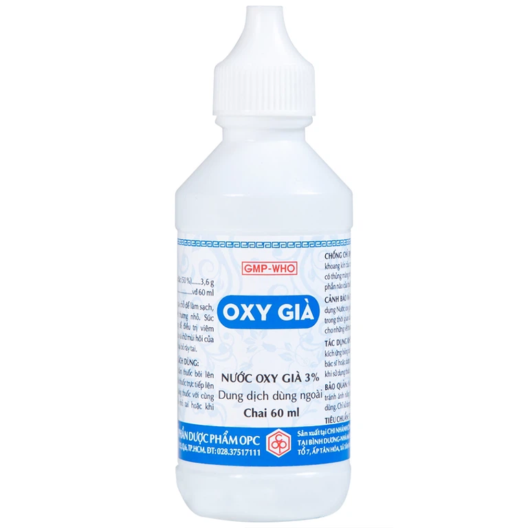Nước Oxy Già 3% OPC làm sạch, sát trùng vết thương nhỏ (60ml) 