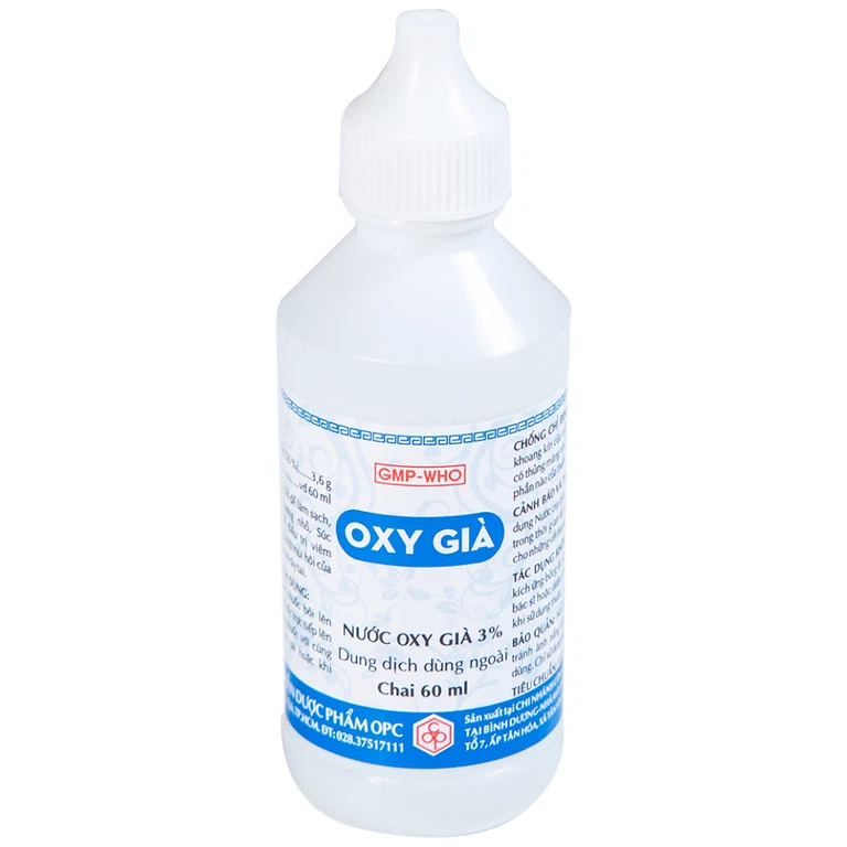 Nước Oxy Già 3% OPC làm sạch, sát trùng vết thương nhỏ (60ml) 