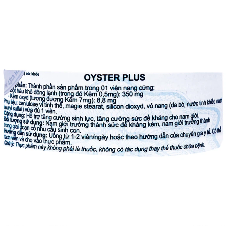 Viên uống Oyster Plus Goodhealth hỗ trợ tăng cường sinh lực, tăng cường đề kháng cho nam giới (60 viên)