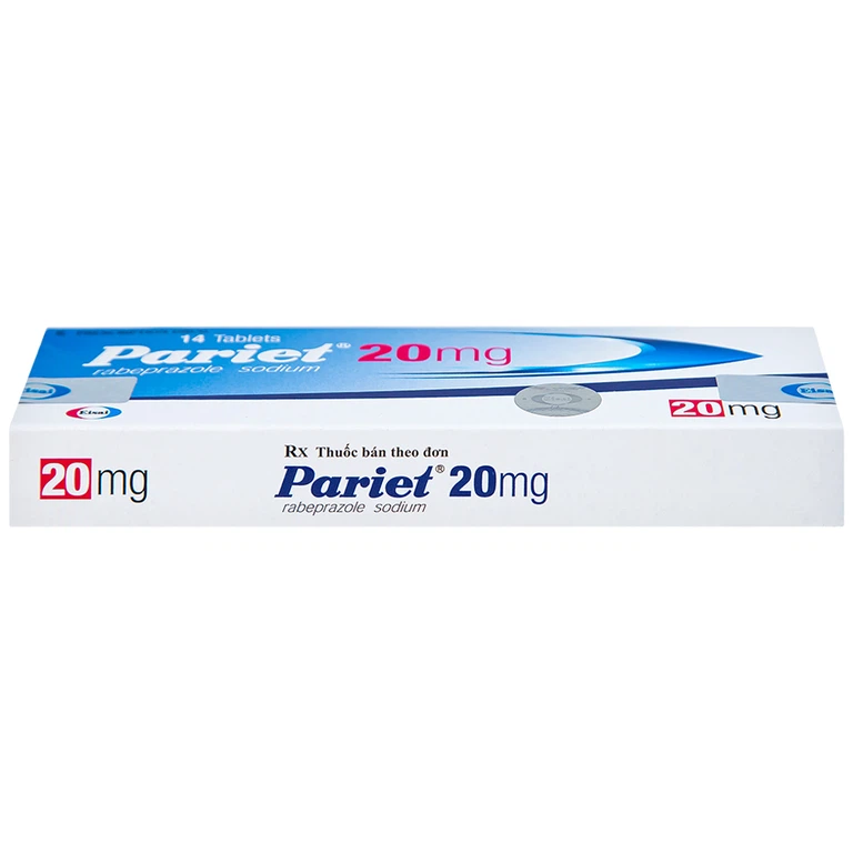 Thuốc ức chế bơm Proton Pariet 20mg Eisai điều trị loét dạ dày, tá tràng (1 vỉ x 14 viên) 