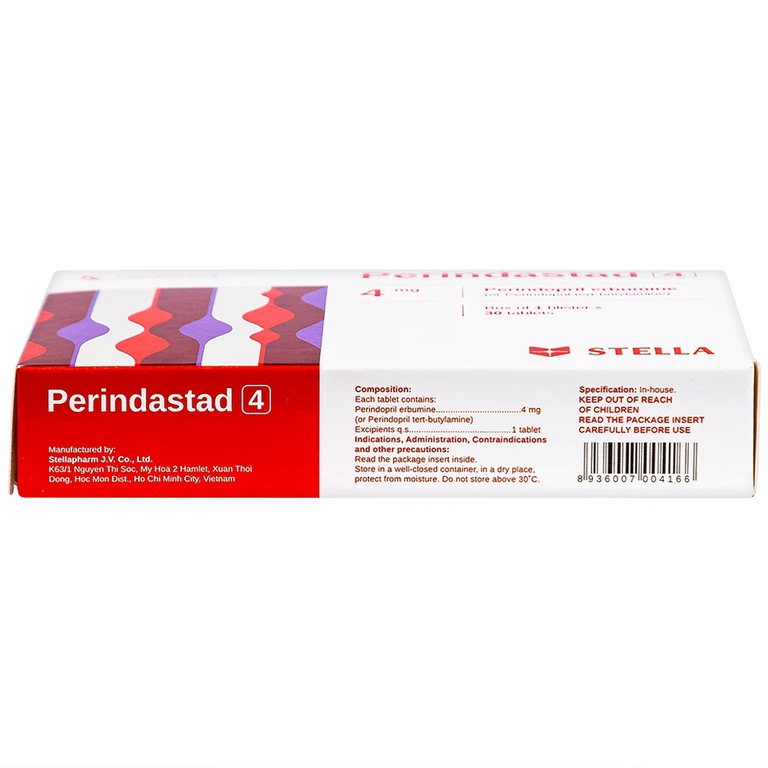 Thuốc Perindastad 4mg Stella điều trị tăng huyết áp (1 vỉ x 30 viên)