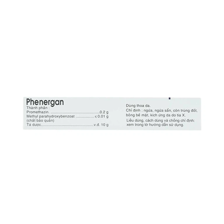 Kem bôi da Phenergan Sanofi điều trị ngứa, ngứa sẩn, côn trùng đốt (10g)