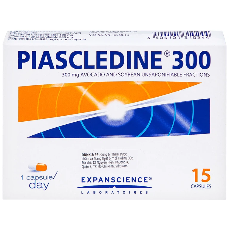 Viên nang cứng Piascledine 300 Hyphens điều trị viêm xương khớp hông và khớp gối (1 vỉ x 15 viên) 
