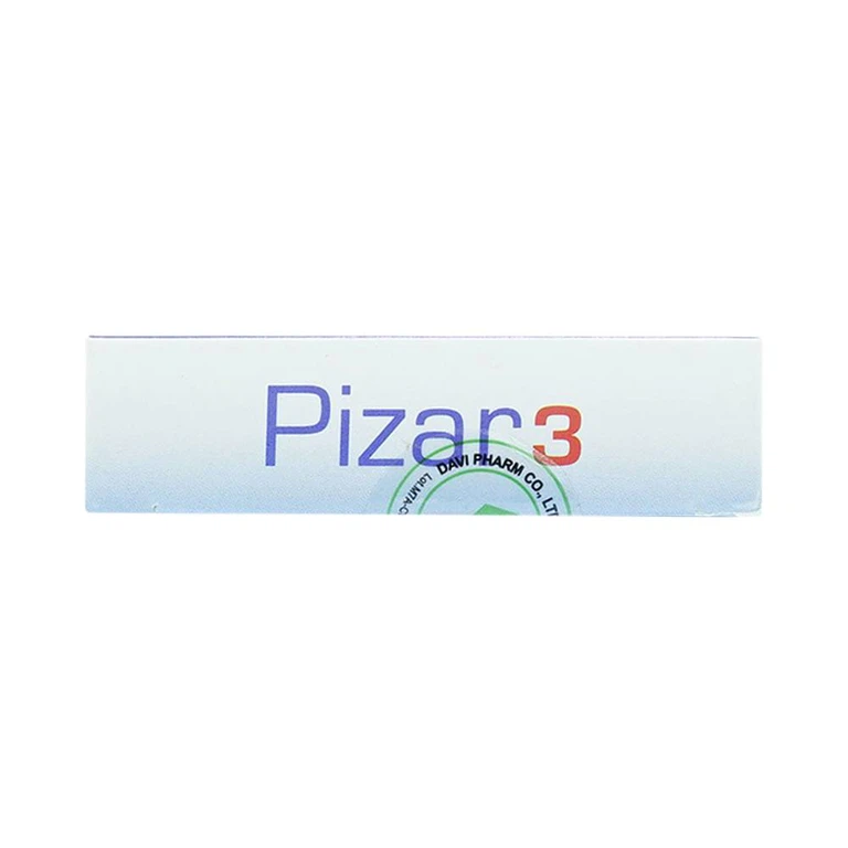 Viên nén Pizar-3 DaViPharm điều trị các bệnh nhiễm trùng do ký sinh trùng, giun chỉ (1 vỉ x 4 viên)	