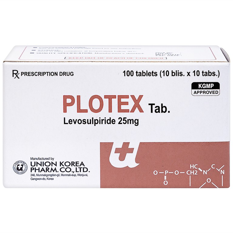 Thuốc Plotex 25mg Union Korea Pharm điều trị bệnh tâm thần phân liệt (10 vỉ x 10 viên)