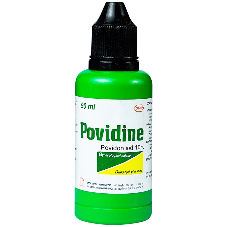 Dung dịch phụ khoa Povidine 10% Pharmedic sát trùng phụ khoa, viêm âm đạo, âm hộ (90ml)