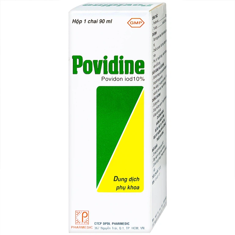 Dung dịch phụ khoa Povidine 10% Pharmedic sát trùng phụ khoa, viêm âm đạo, âm hộ (90ml)
