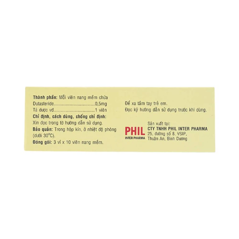 Thuốc Prelone 0.5mg Phil điều trị phì đại lành tính tuyến tiền liệt (3 vỉ x 10 viên) 