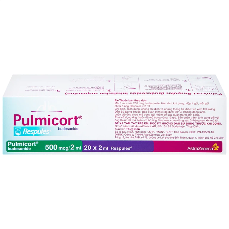 Khí dung Pulmicort Respules Astra điều trị hen phế quản (20 ống x 2ml) 