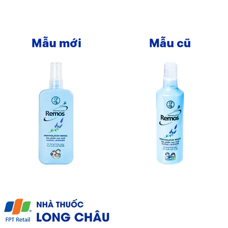 Xịt chống muỗi Remos hương Lavender xua muỗi suốt 10 giờ (150ml)