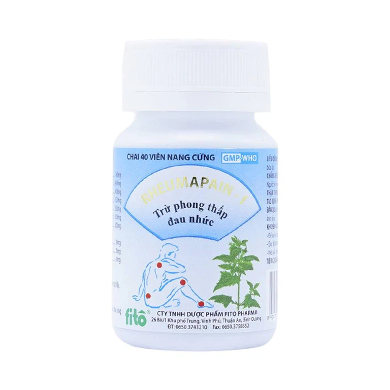Thuốc Rheumapain-f Fito điều trị phong thấp, đau nhức (40 viên)
