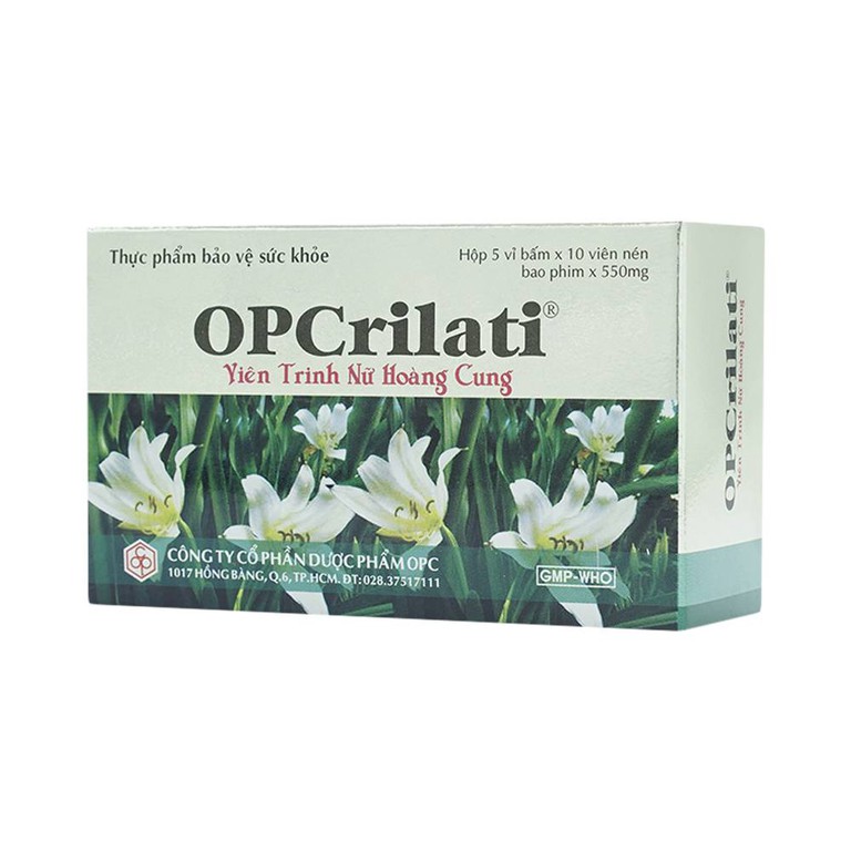 Viên nén bao phim Trinh Nữ Hoàng Cung OPCrilati hỗ trợ điều trị u xơ tử cung (5 vỉ x 10 viên)
