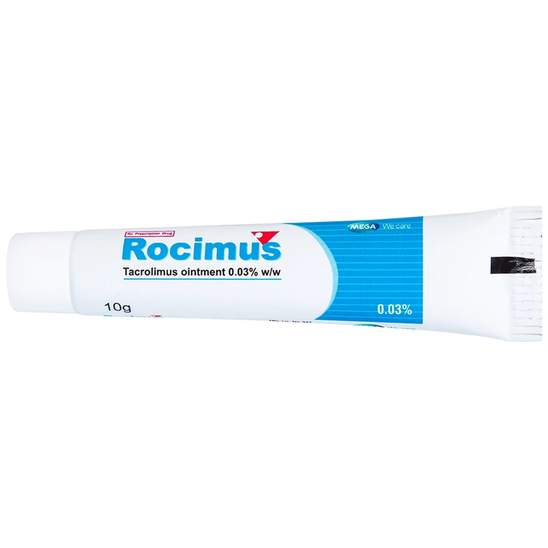 Thuốc mỡ bôi da Rocimus 0.03% MEGA We care điều trị viêm da cơ địa (10g)