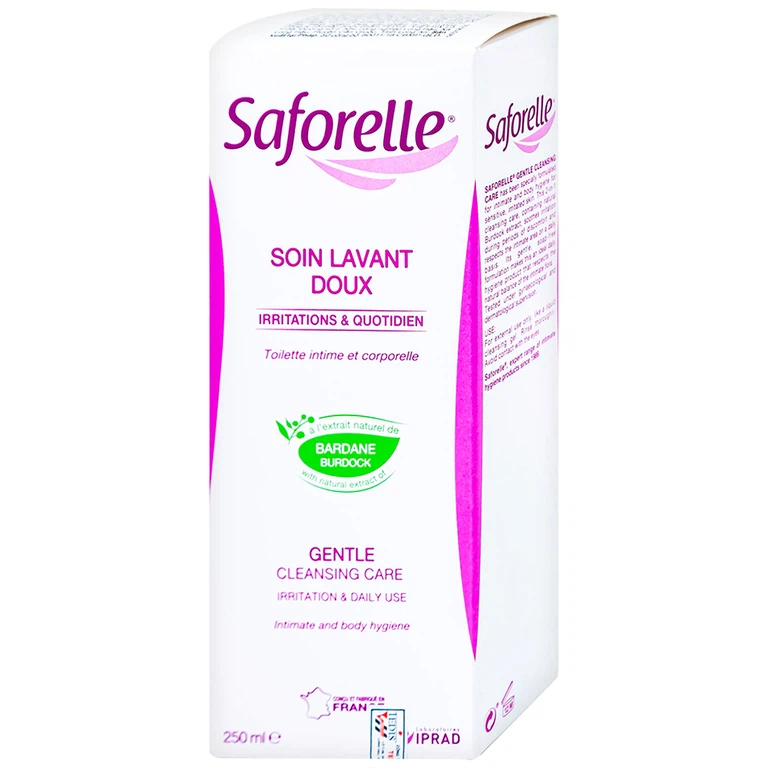Gel rửa dịu nhẹ Saforelle Soin Lavant Doux vệ sinh cơ quan sinh dục ngoài và cơ thể cho da nhạy cảm (250ml)