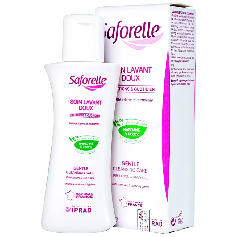 Gel rửa dịu nhẹ Saforelle Soin Lavant Doux vệ sinh cơ quan sinh dục ngoài và cơ thể cho da nhạy cảm (100ml)